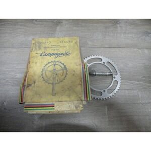 Vintage Campagnolo Record Pista Track Bike Crankset Box Chainring Bottom Bracket